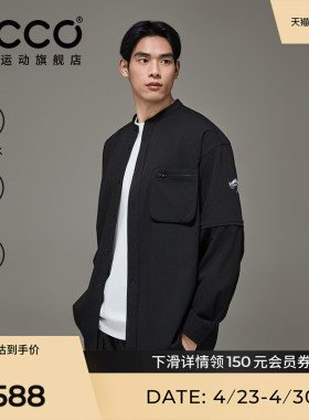 ECCO爱步x 白山联名 春夏可拆卸长袖轻薄休闲衬衫男士EW261J012