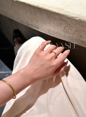 凌溪珠宝｜节节高升拉丝戒指S925纯银厚镀金新中式国风高级轻奢