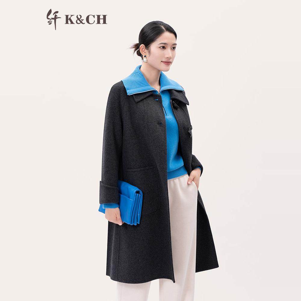 时尚气质双面呢羊毛国风大衣女