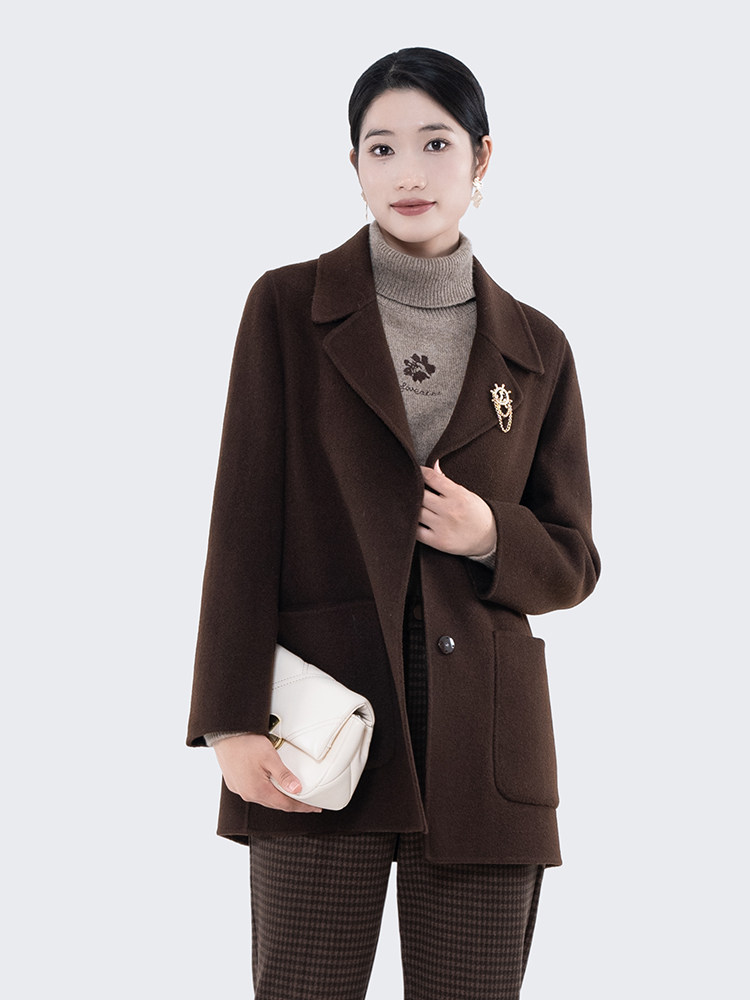 中长款宽松显瘦秋冬双面羊绒大衣