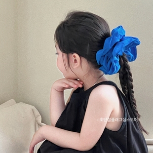 高级感布艺超大号儿童头饰大肠发圈女童头绳皮筋小女孩发绳不伤发