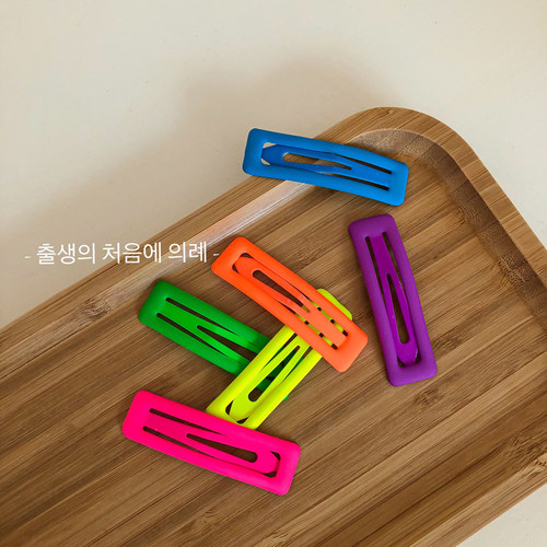 儿童荧光色bb夹卡碎发女孩头饰