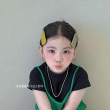韩系皮质大号儿童碎发bb夹新款女童头饰发卡刘海夹小女孩发饰夹子