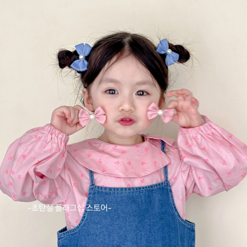 珍珠蝴蝶结对夹儿童小女孩发夹2025新款头饰宝宝刘海卡碎发夹女童
