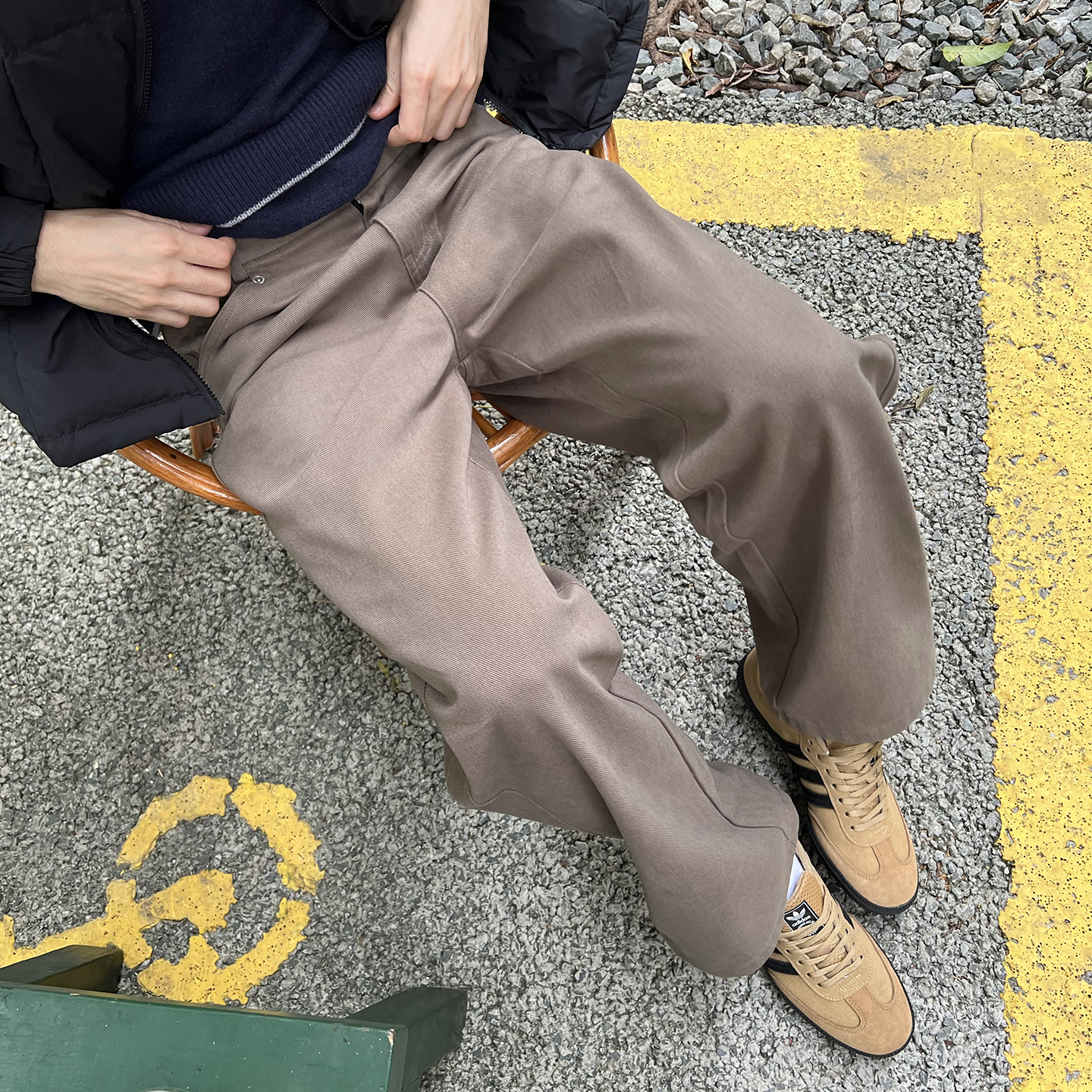 NickTian厚款直筒牛仔裤男秋冬