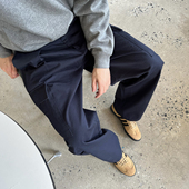 秋冬简约阔腿伞兵长裤 Nick 裤 男宽松休闲直筒裤 Tian 大口袋工装