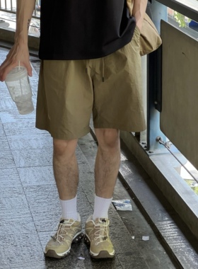 nick tian 美式潮牌休闲速干裤短裤男款夏季运动户外宽松五分裤