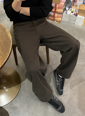 Nick Tian 秋冬加绒加厚牛仔裤男新款百搭高级感直筒裤休闲裤子