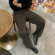 休闲裤 Nick 子 男新款 百搭高级感直筒裤 Tian 早春咖色宽松牛仔裤