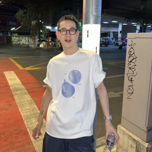 NickTian韩系水果印花短袖T恤男