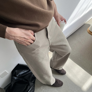 垂感柔软牛仔裤 春夏薄款 男新款 宽松直筒裤 子 Nick 休闲风长裤 Tian