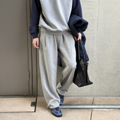长裤 Nick 男秋冬新款 直筒休闲运动裤 Tian 宽松阔腿松紧腰灰色卫裤