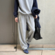 长裤 Nick 男秋冬新款 直筒休闲运动裤 Tian 宽松阔腿松紧腰灰色卫裤