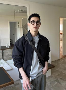 Nick Tian 春季新款韩版小众黑色牛仔夹克男生简约休闲高级感外套