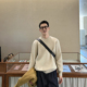 Tian 纯色肌理感设计圆领针织衫 男秋冬新款 Nick 高级感毛衣打底衫