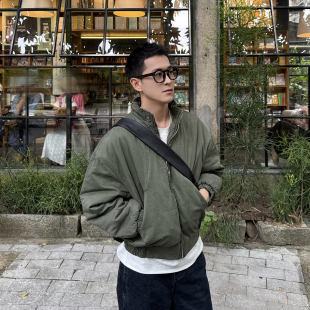 简约保暖休闲百搭工装 加厚棉服男秋冬新款 夹克棉衣外套 Tian Nick