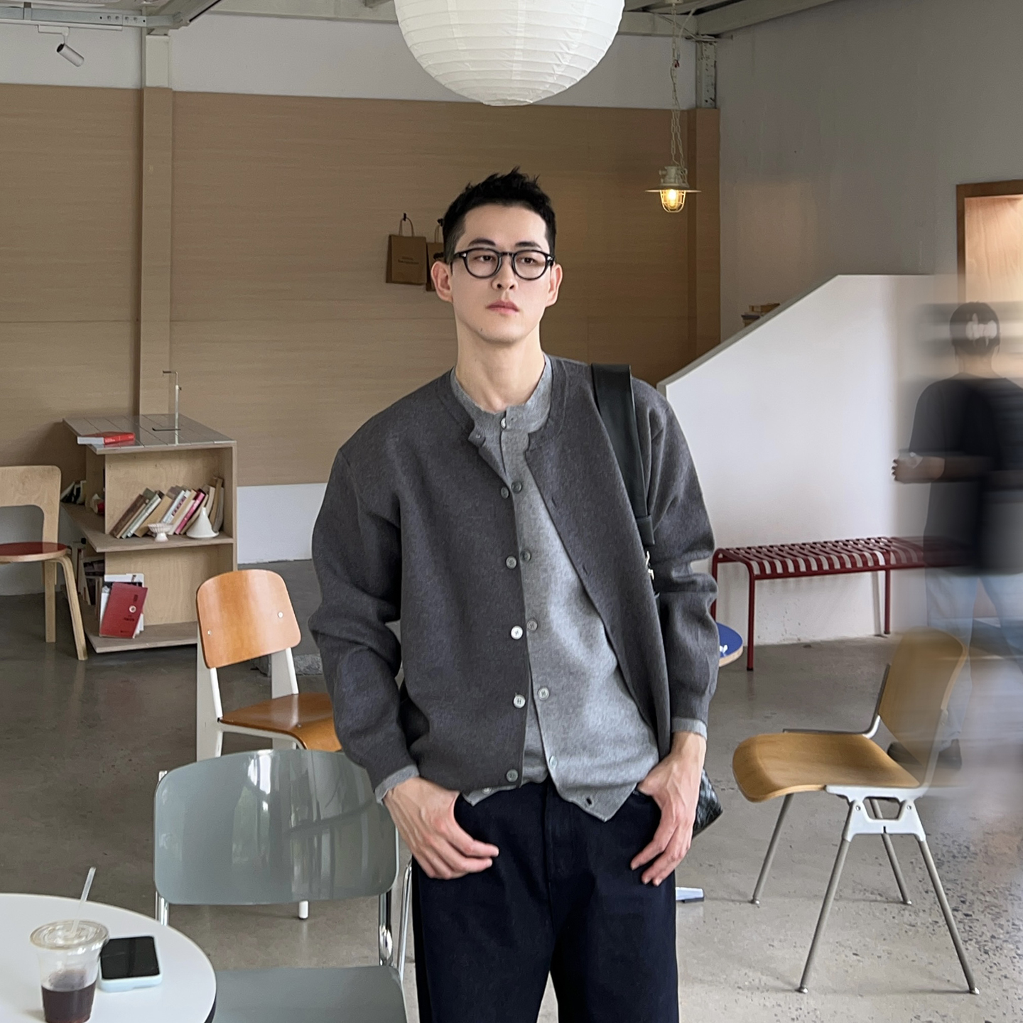 NickTian高级感假两件针织开衫