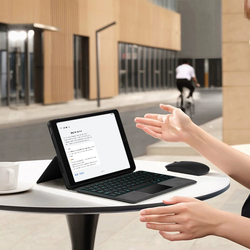 Подходит для iPad Air2 9.7 дюймов клавиатура чехол 2014 Apple планшет A1566/A1567 цветная подсветка iPadAir2 интегрированное Bluetooth умный магнитный контроль клавиатура