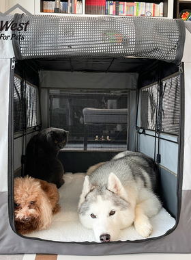 中西【Midwest】宠物车载狗笼猫咪窝帐篷折叠便携外出户外大型犬