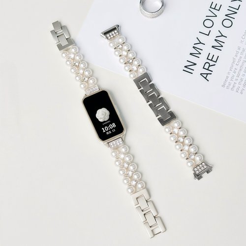 云顶适用华为手环珍珠链女生表带