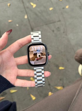 适用OPPOwatch4pro表带oppo watchx2mini金属X/X2智能手表3pro单珠三珠款腕带oppowatch3/2/1se男女替换带