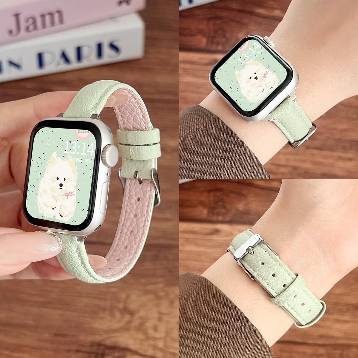 适用华为fit手表秋冬荔枝纹表带