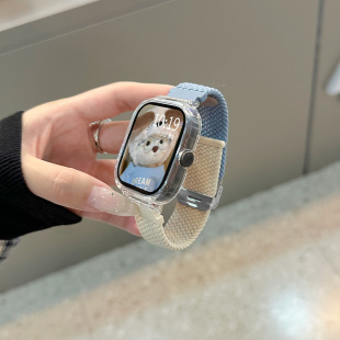 2表带男女替换带保护壳配件云顶创想 5编织可调节尼龙腕带小米智能watch5 适用红米手表watch4表带redmi