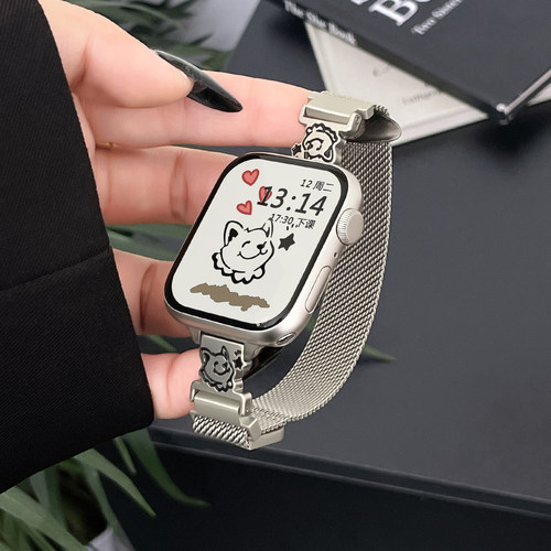 适用红米watch6手表带夏季新款金属磁吸redmiwatch5代运动小米手环10pro表带女款智能9pro腕带时尚4代透气