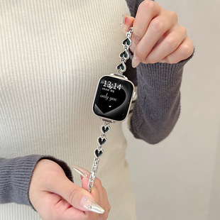 1手表new女生小众时尚 fit2 高级替换带配件 手链带watch 适用华为FIT4表带watchfit4pro智能运动Fit3爱心链式