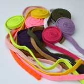 彩色帽抽绳裤 辅料纯棉空心扁绳子 服装 腰绳带白色黑色 捆邦带