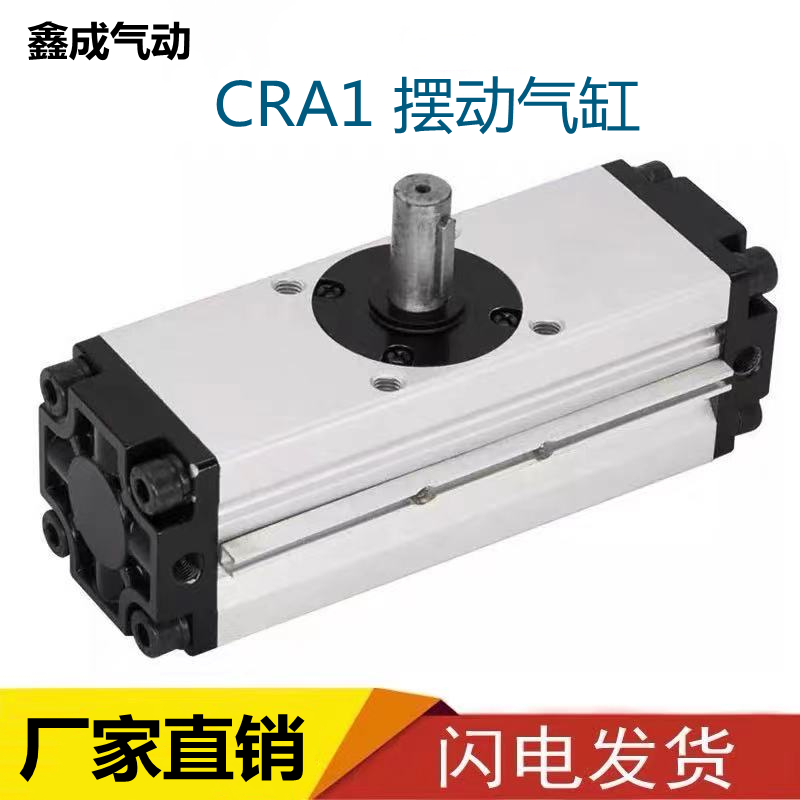 旋转回转摆动气缸 CRA1B 32-100 CDRA1BW 双出轴90度180度转气缸