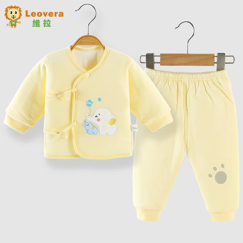 新生婴儿棉服套装秋冬加厚表里棉