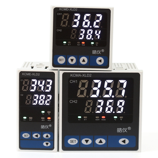 2路PT100KNTC或4 20mA输入温控仪表多路继电器输出可配RS485通讯