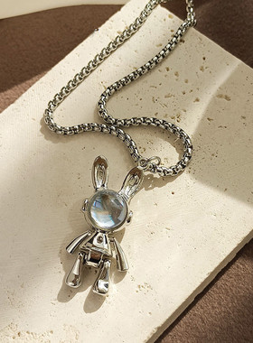 合金太钢十字链通用兔子项链兔年