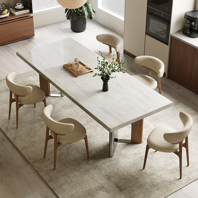 意星皇中古风下挂天然奢石餐桌