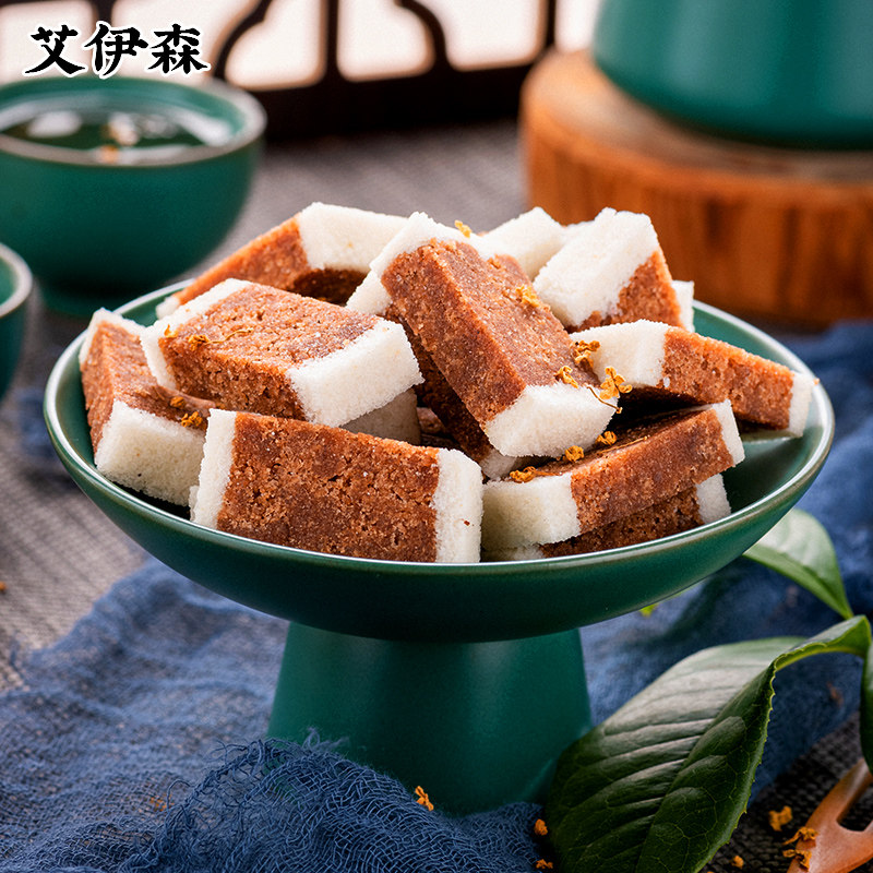 浙江特产桂花芡实糕传统手工八珍糕早餐孕小吃点心妇年货零食品