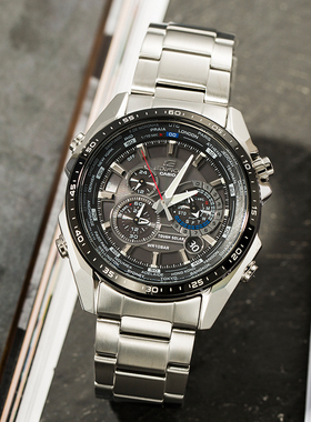 CASIO卡西欧手表时尚5马达太阳能光能防水石英男表EQS-500DB-1A1