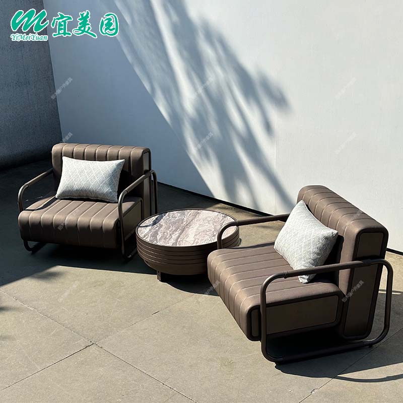 户外沙发庭院露台酒店防水晒别墅休闲室外阳台阳光房家具茶几组合