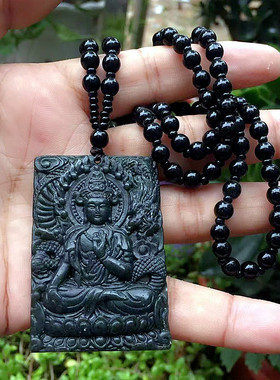 蟠龙观音双面雕刻挂件本命佛吊坠