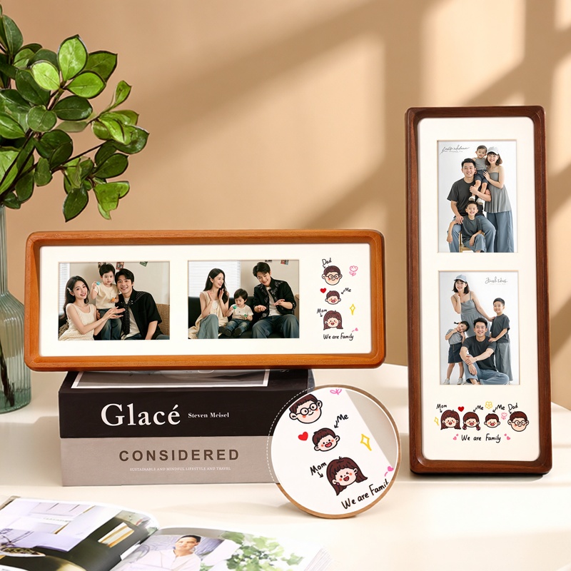 亲子定制相框实木摆台