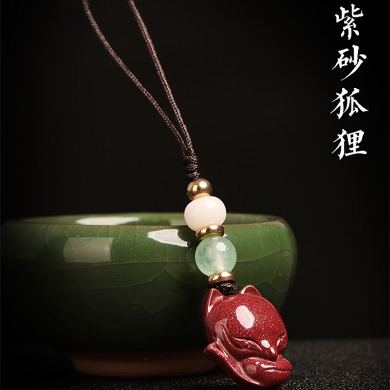 手机挂绳吊坠可爱挂坠朱砂