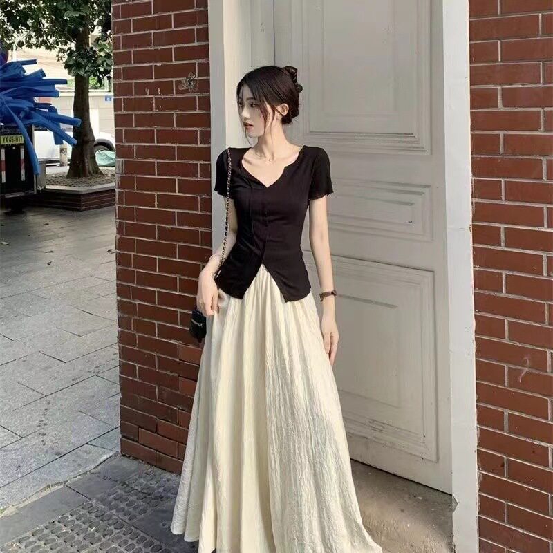 套装女不规则短袖t恤夏季图片