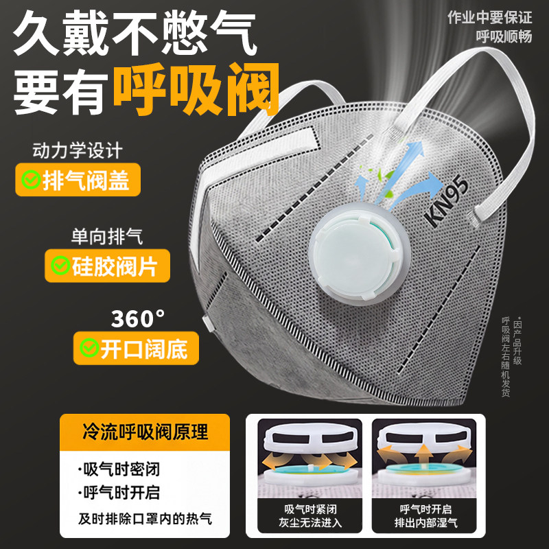 kn95活性炭防尘口罩3m防工业粉尘肺甲醛n95夏季透气薄款正品专用