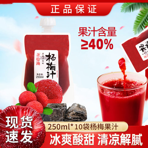 浙仙梅冰杨梅汁袋装尝鲜