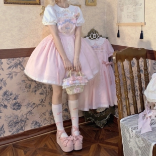 定金【花涧集】桃桃苏打原创刺绣doll感OP JSK 内搭 Lolita