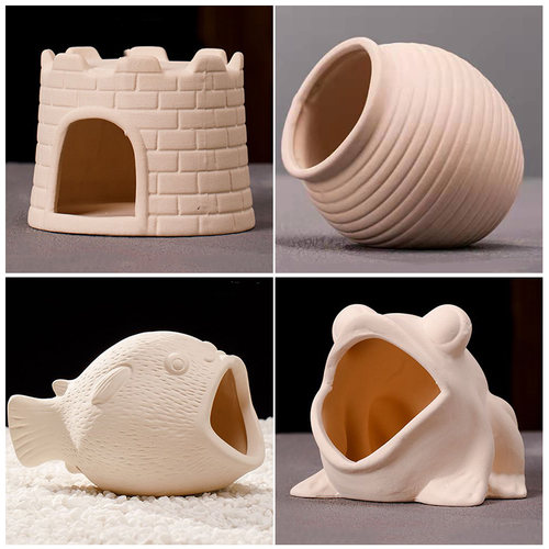 鱼缸造景陶瓷躲避屋不伤鱼