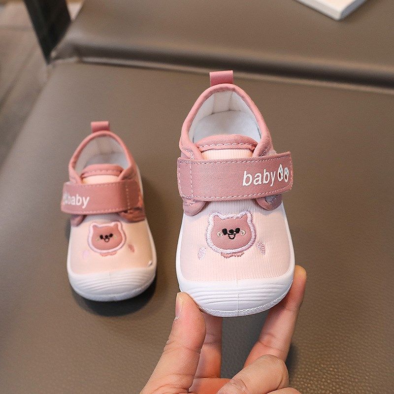 一件代发秋季男童学步鞋0-2岁儿童透气鞋女童叫叫卡通单鞋韩版鞋1