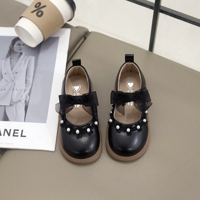 女童公主鞋白色2025春秋季儿童小皮鞋女孩礼服软底鞋子女宝宝单鞋