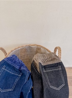 2025春童装秋装新品 儿童韩版牛仔裤女童春款哈伦裤童裤 21532