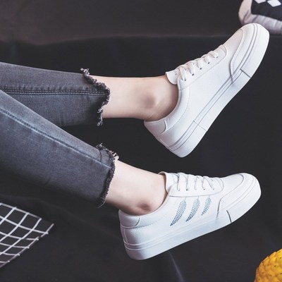 DDOO清仓小白鞋文艺春季2024韩版百搭皮面女鞋休闲学生6808
